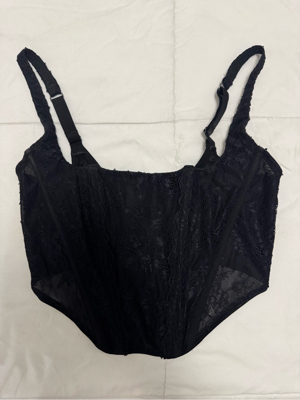 Urban Outfitters Black Lace Bustier Top